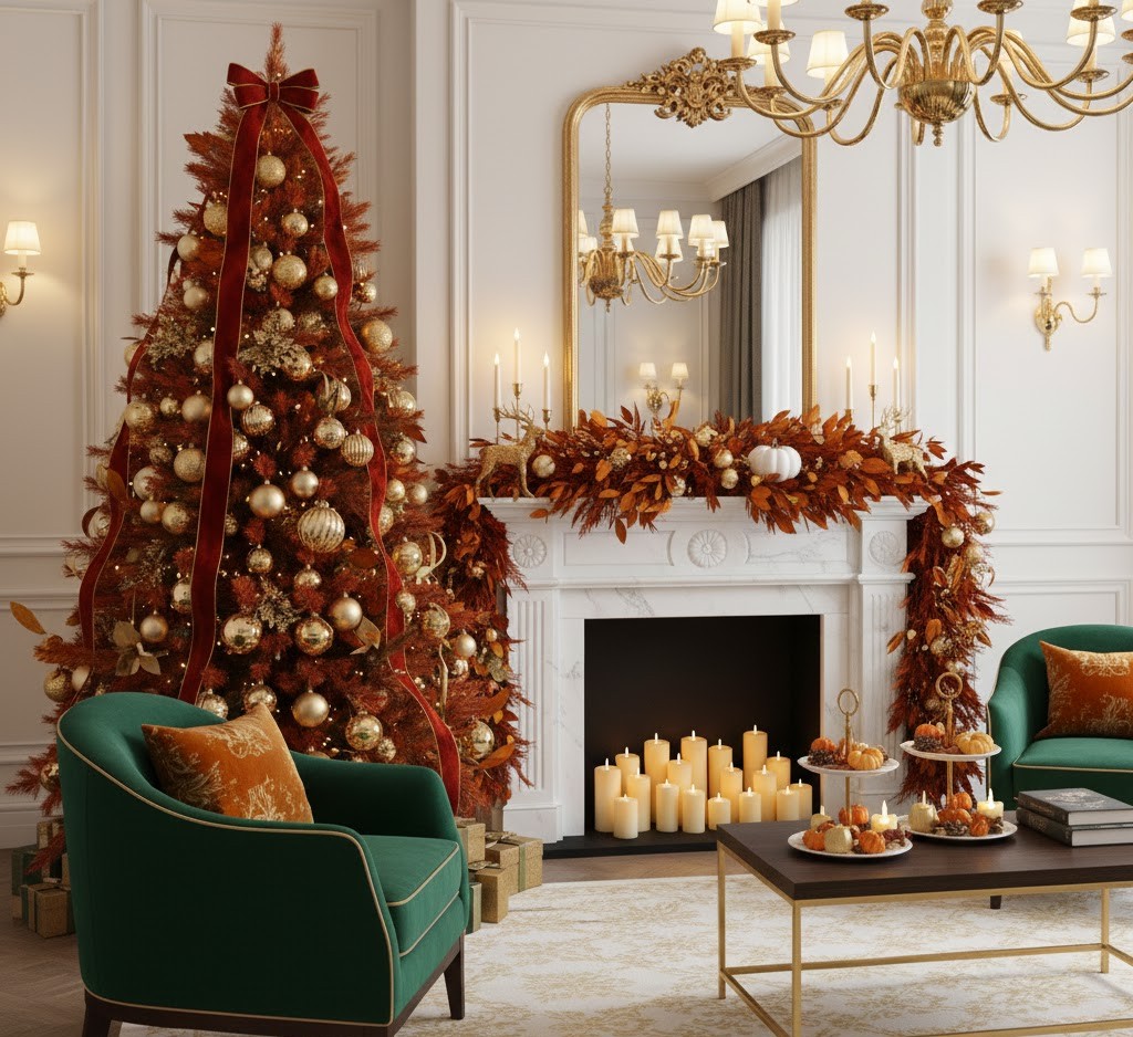 Autumn seasonal decoration display