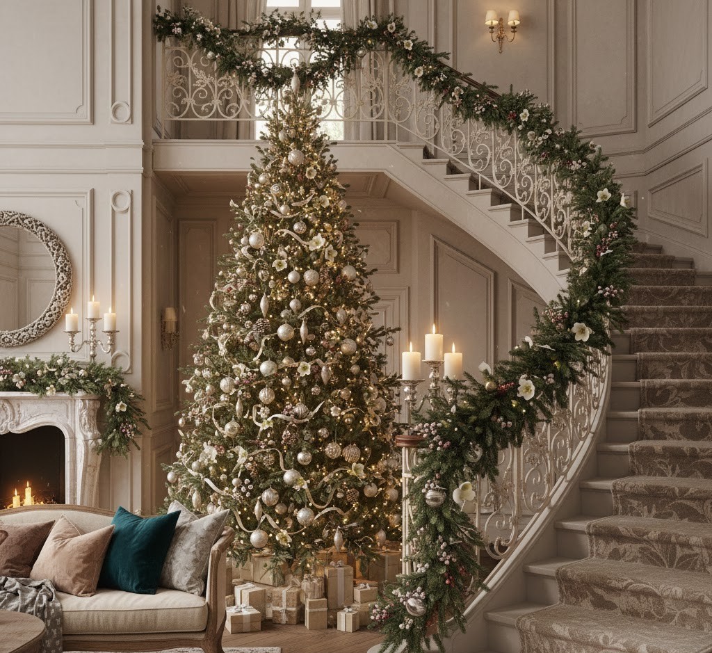 Luxurious winter holiday decoration